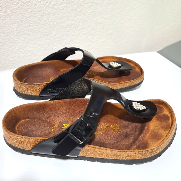 Birkenstock Shoes - BIRKENSTOCK Gizeh Thong Rhinestones Sandals Black